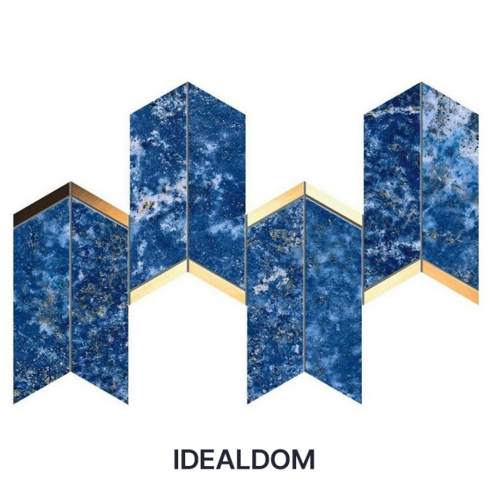 Плитка ATLAS CONCORDE MARVEL CHEVRON ULTRAMARINE 9MCP 17X41,4