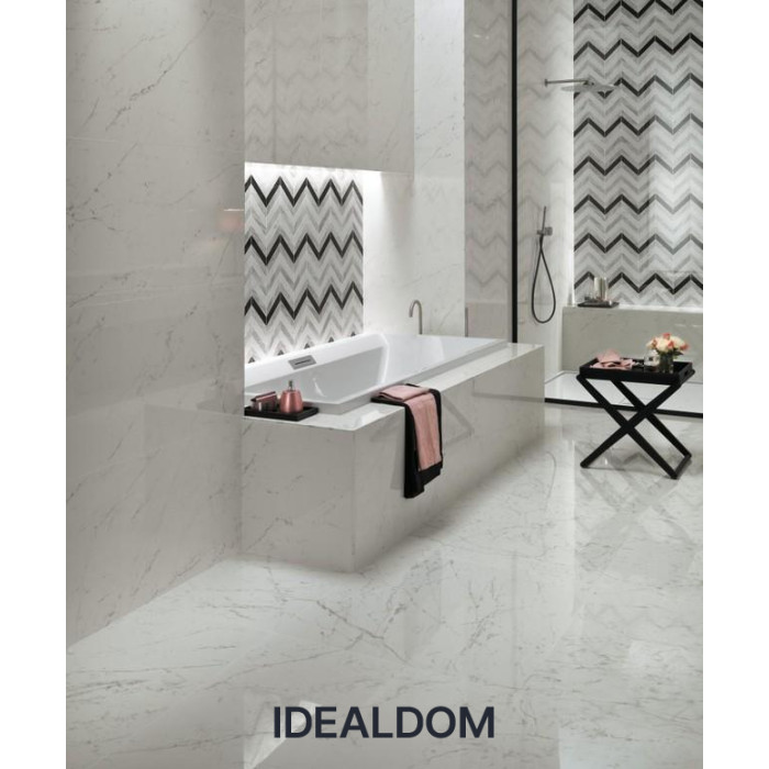 Плитка ATLAS CONCORDE MARVEL STONE BIANCO DOLOMITE CHEVRON LAPPATO 22,5X22,9