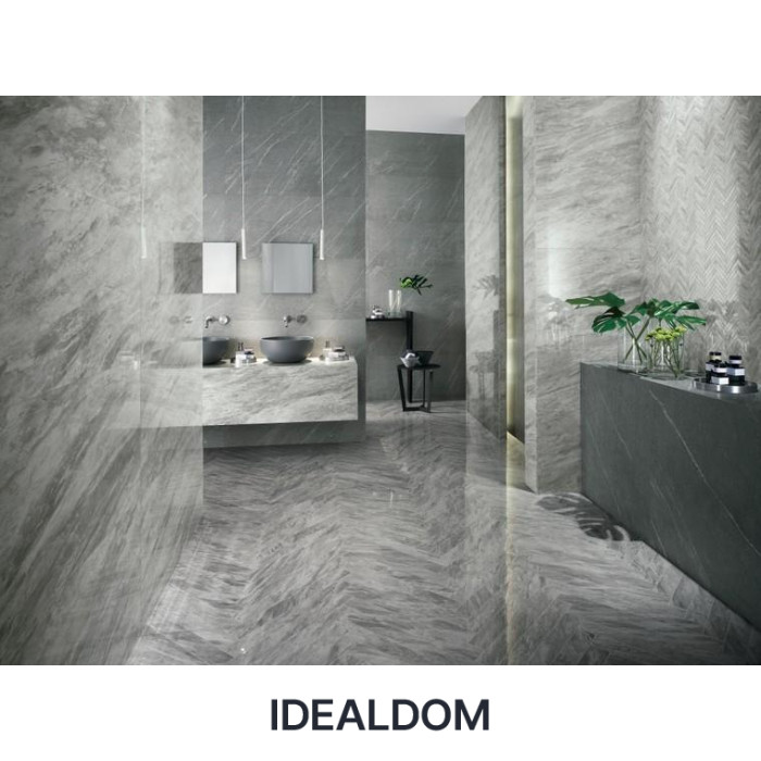 Плитка ATLAS CONCORDE MARVEL STONE BARDIGLIO GREY LAPPATO CHEVRON 22,5X22,9