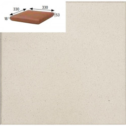 GRES ARAGON COTTO BLANCO ESQUINA PZ480 33x33x1,8