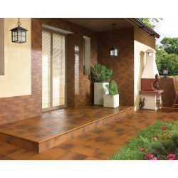 PARADYZ KLINKIER SEMIR BROWN PLYTKA BAZOWA STRUKTURALNA 30x30X0,85