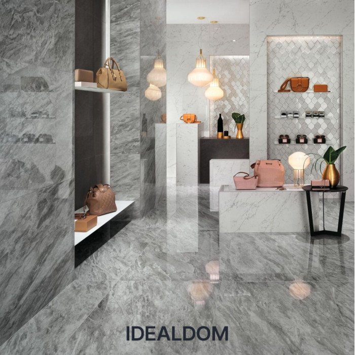 Плитка ATLAS CONCORDE MARVEL STONE BARDIGLIO GREY LAPPATO AZRW 45X90X0,9
