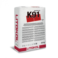 Клей для плитки Litokol Rapidflex К91 20 Кг C2Fтes1 Белый (K91B0020),Білий