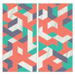 FIANDRE DESIGN YOUR SLABS CROSSINGS CORAL COMPOSIZIONETEXTURES 2 ШТ NAT Y4VZ00D330006 150X300X0,6