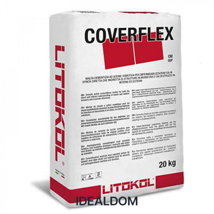 Плитка Компонент А Цементная 2 Комп. Эластичная Гидроизоляция Litokol Coverflex 20 Кг (Cvf0020)