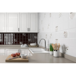 MONOPOLE MONOCOLOR BLANCO BRILLO BISEL 15Х15