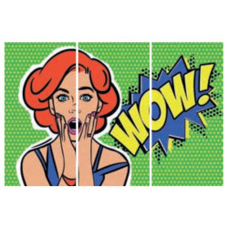 FIANDRE DESIGN YOUR SLABS COMICS GREEN COMPOSIZIONE ART 3 ШТ NAT Y4WR00D453006 150X300X0,6