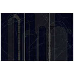 FIANDRE DESIGN YOUR SLABS ARCHES GOLD COMPOSIZIONE TEXTURES 3 ШТ LUC Y4W800D453006 150X300X0,6