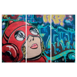 FIANDRE DESIGN YOUR SLABS CYBERGIRL COMPOSIZIONE ART 3 ШТ NAT Y4X200D453006 150X300X0,6