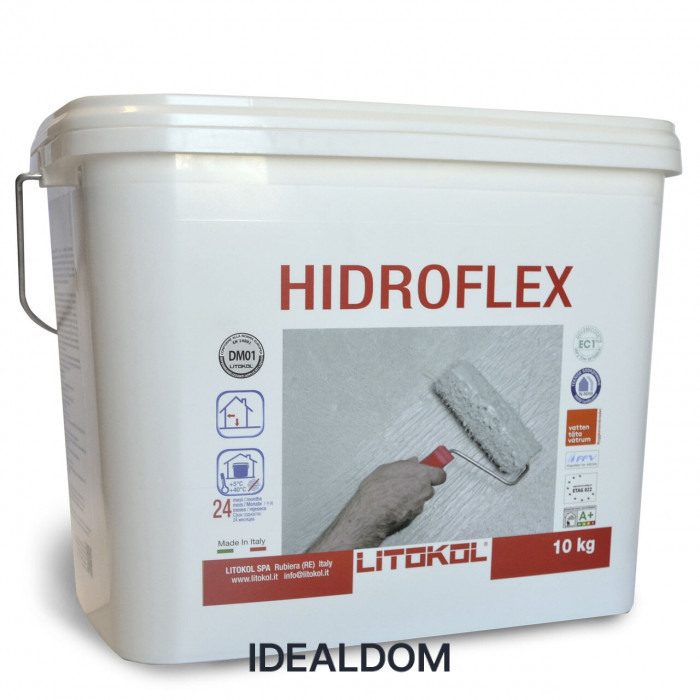 Плитка Гидроизоляция Обмазочная Для Внутренних Работ Litokol Hidroflex 10 Кг (Hfl0010)