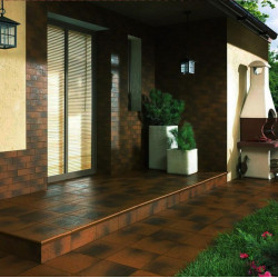 PARADYZ KLINKIER SEMIR BROWN STOPNICA  Z KAPINOSEM NAROZNA 33x33