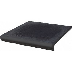 PARADYZ KLINKIER BAZALTO GRAFIT STOPNICA PROSTA Z KAPINOSEM 30x33