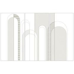 FIANDRE DESIGN YOUR SLABS ARCHES GOLD COMPOSIZIONE TEXTURES 3 ШТ LUC Y4W800D453006 150X300X0,6