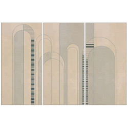 FIANDRE DESIGN YOUR SLABS ARCHES BLUE COMPOSIZIONE TEXTURES 3 ШТ NAT Y4WA00D453006 150X300X0,6