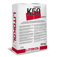 Клей для плитки Litokol Powerflex K50 C2Tes1 20 Кг Белый (K50B0020),Білий