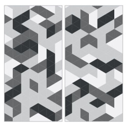FIANDRE DESIGN YOUR SLABS CROSSING B&W COMPOSIZIONE TEXTURES 2 ШТ NAT Y4VY00D330006 150X300X0,6