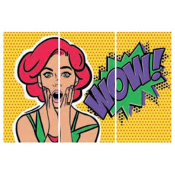 FIANDRE DESIGN YOUR SLABS COMICS YELLOW COMPOSIZIONE ART 3 ШТ NAT Y4WQ00D453006 150X300X0,6