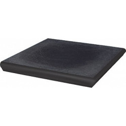 PARADYZ KLINKIER BAZALTO GRAFIT STOPNICA NAROZNA Z KAPINOSEM 33x33