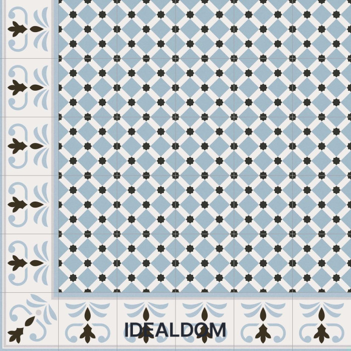 Плитка VIVES CERAMICA 1900 VALVANERA-2 CELESTE 20X20X0,8
