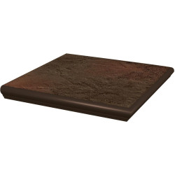 PARADYZ KLINKIER SEMIR BROWN STOPNICA  Z KAPINOSEM NAROZNA 33x33
