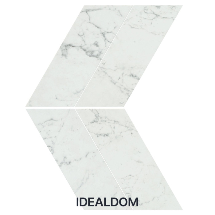 Плитка ATLAS CONCORDE MARVEL STONE CARRARA PURE CHEVRON LAPPATO 22,5X22,9