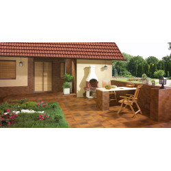 PARADYZ KLINKIER SEMIR BEIGE STOPNICA PROSTA Z KAPINOSEM 30x33