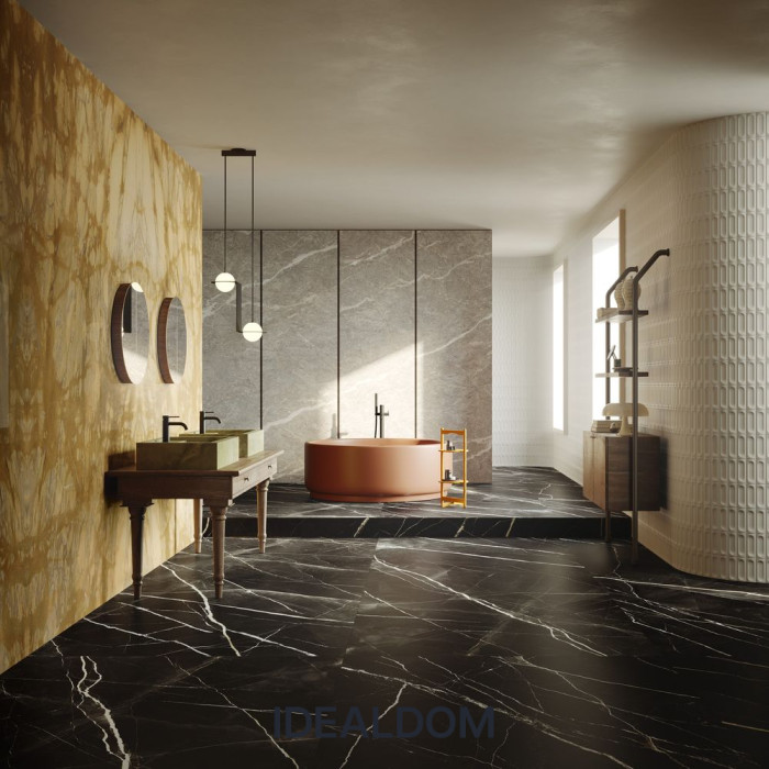 Плитка MARAZZI GRANDE MARBLE LOOK CALACATTA BLACK SATIN PLUS MNGX 162x324x1,2